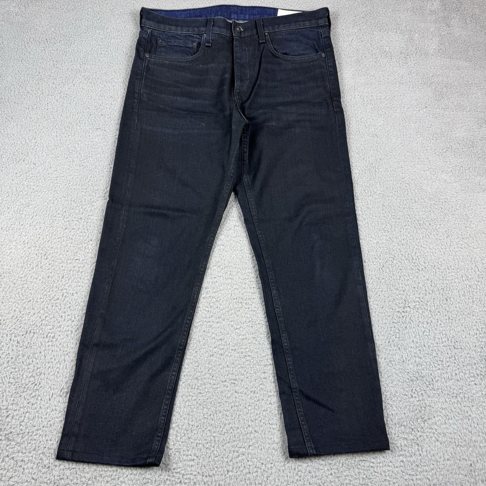 Rag & Bone Jeans 34x27 Fit 2 Slim Dark Indigo Stretch Reckless Night Button Fly